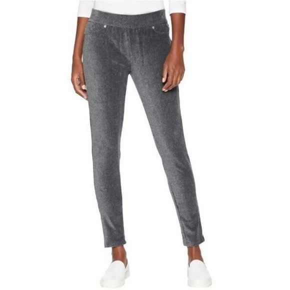 Michael Kors QH3308R0F4 Women Sz XL Gray Hi-Rise Skinny Pull-On Corduroy Pants - Picture 1 of 12